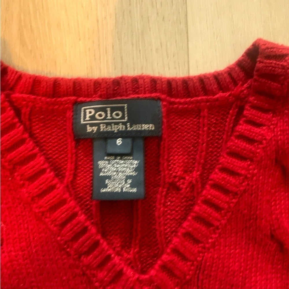 Ralph Lauren Boys 6 Cable Knit Cotton Sweater Vest‎